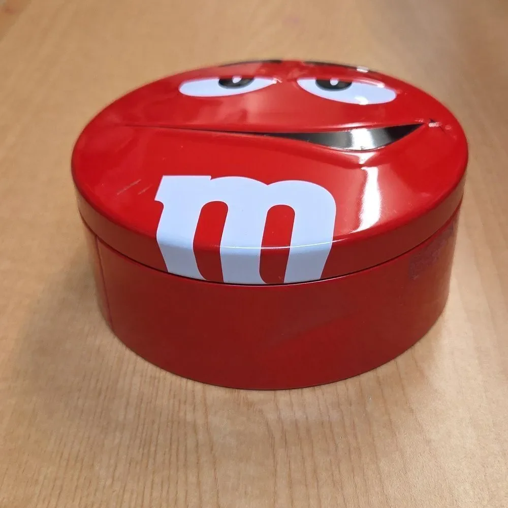 Vtg M&M Football Candy Dispenser 1995 And‎ Tin Candy Container